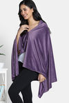 Zivame Velour Sleep Shrug - Purple Pennat — thumbnail 2